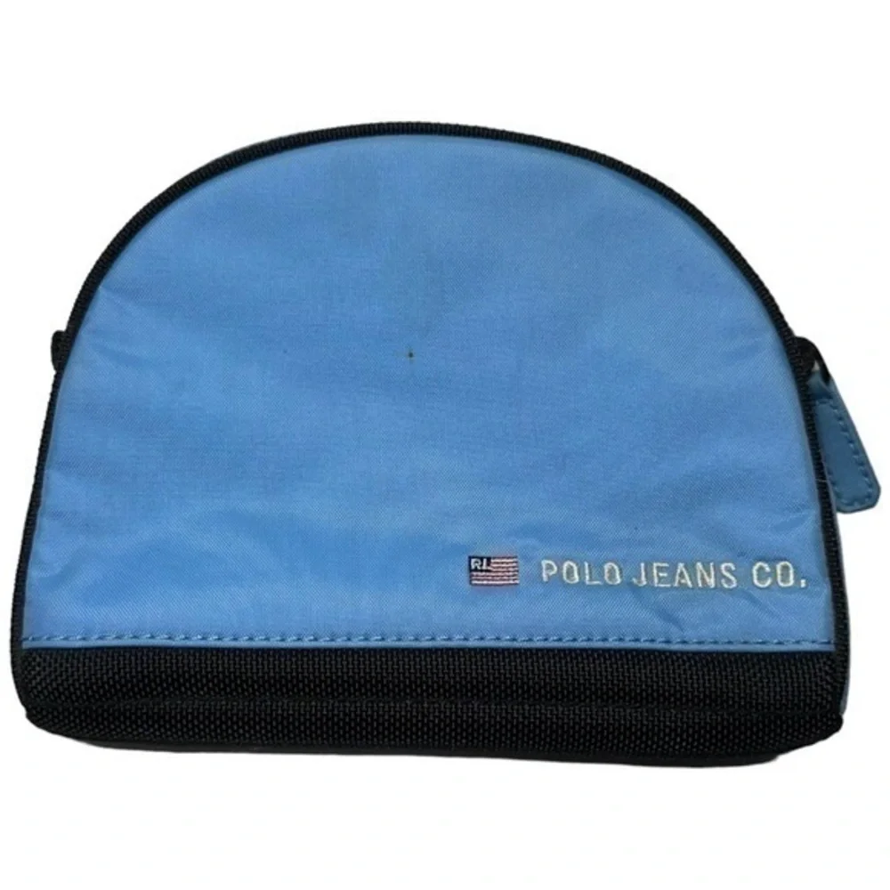 Polo Jeans Co Ralph Lauren Cosmetic Bag iPhone Case Blue with Black Trim